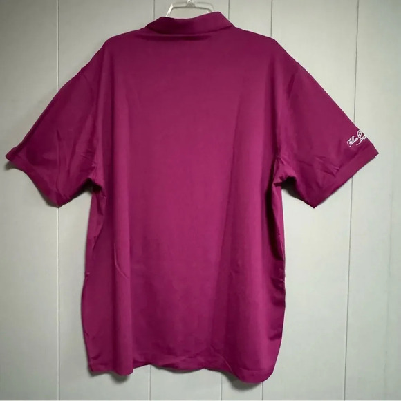 NWT NIKE Tiger Woods Fuschia Dri-Fit Short Sleeve Golf Polo Size XL Fallen Oak - Picture 2 of 13